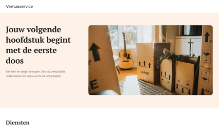 Verhuisbedrijf Website Sjabloon