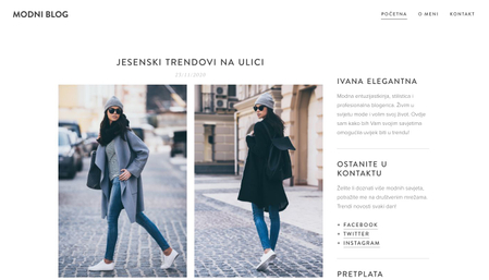 Predložak Modni blog
