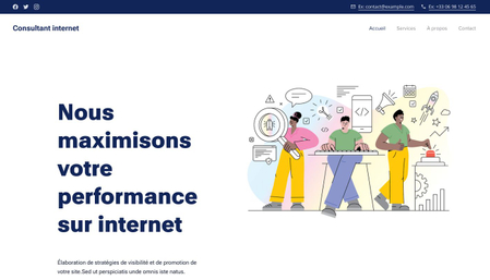 Modèle : Consultant sur internet