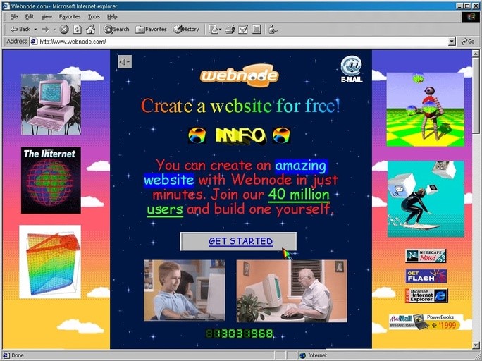 Design de site retro 1, Les débuts du web design