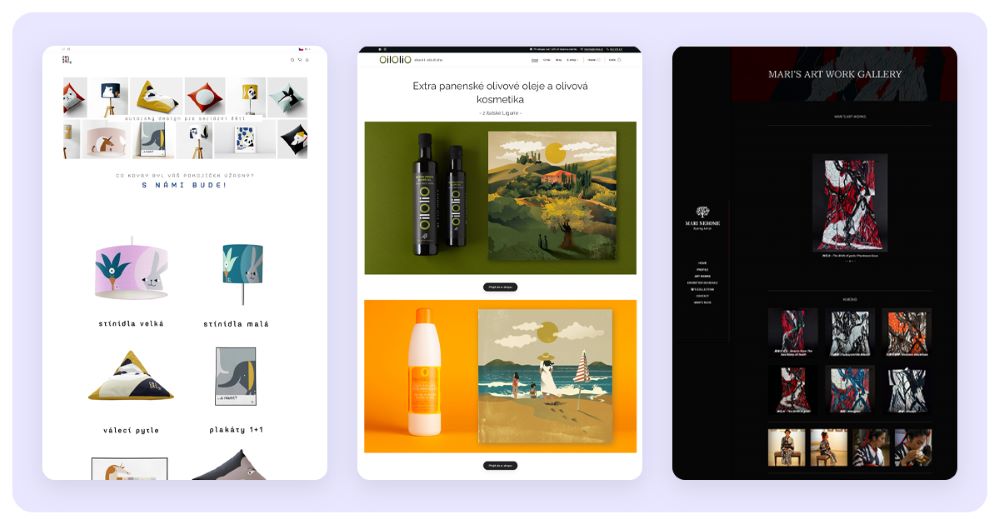 projets construits avec Webnode