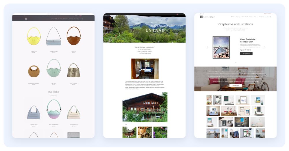 sites web d'entreprises sur Webnode