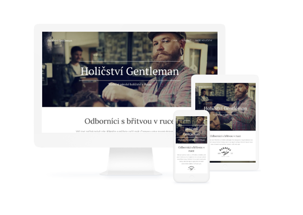 webová šablona pánské kadeřnictví
