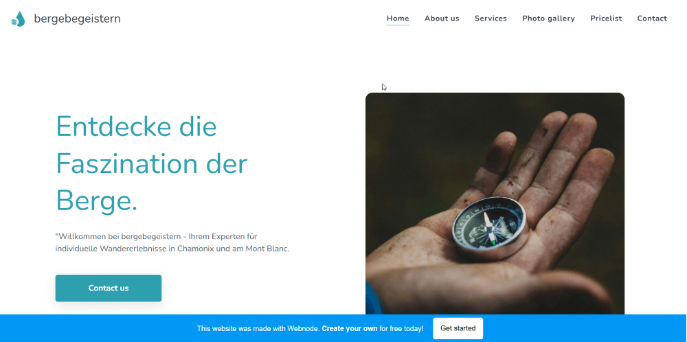 Website Beispiel mit KI erstellt.