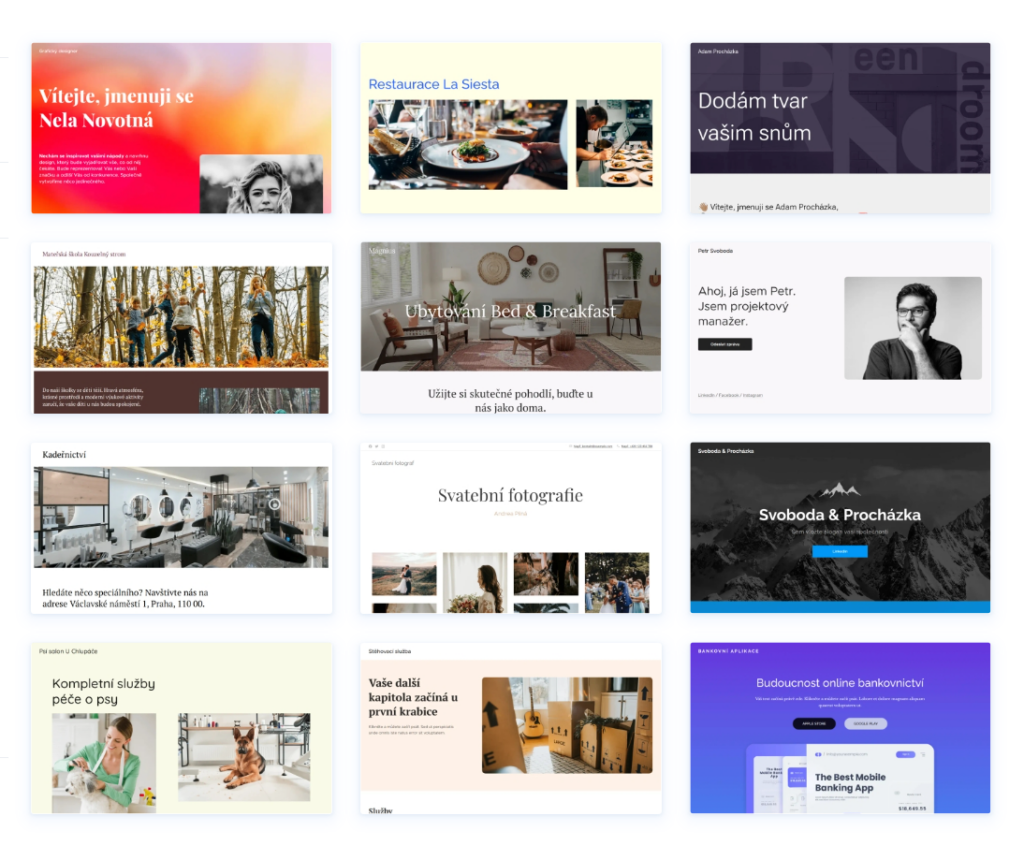 Webový design šablon Webnode