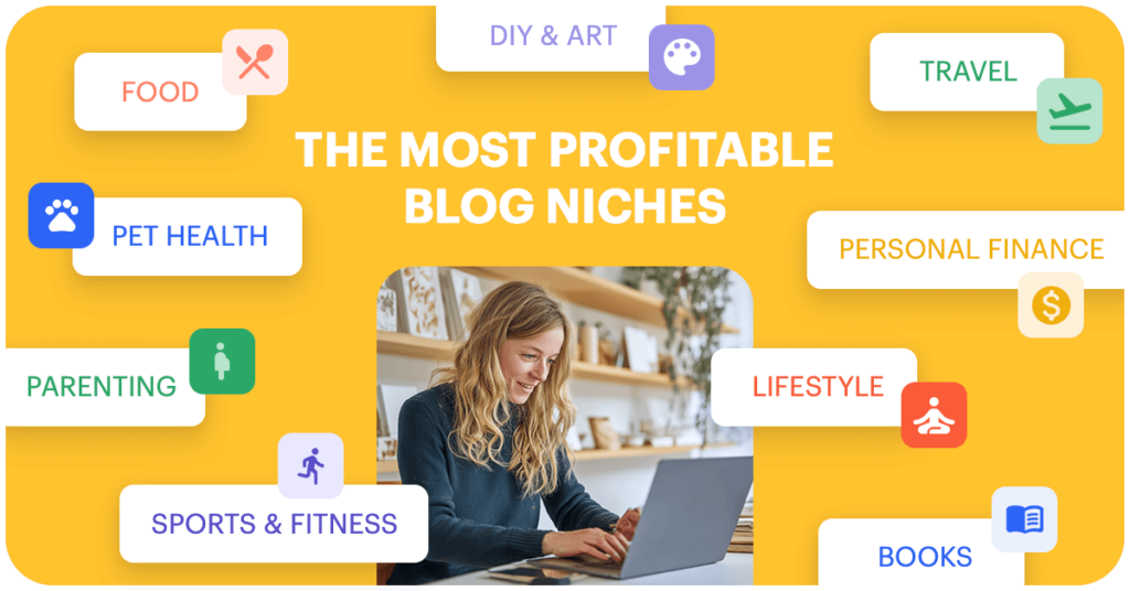 Blog Topic Ideas: The most popular blog niches - Lifestyle blog, Fashion blog, Food blog, Parenting Blog, DIY and Art blog