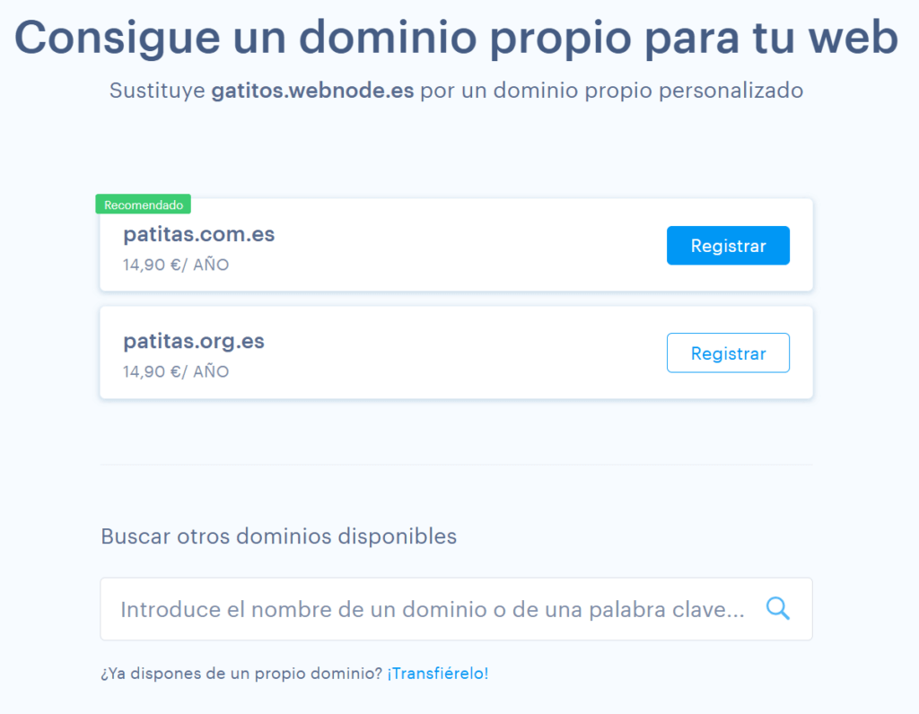 Sugerencias para registrar tu propio dominio