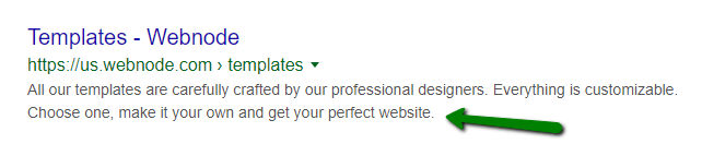 Description SEO dans les résultats de recherche