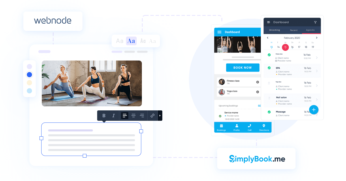 Webnode SimplyBookme Buchungssystem