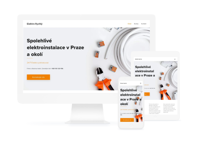 webová šablona elektrikářské služby